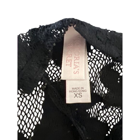 Victorias Secret Black Lace Two-Piece Skirt & Crop Top Set - Picture 4 of 7